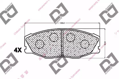 Комплект тормозных колодок DJ PARTS BP1401